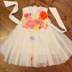 Cream with flowers infant/toddler dress